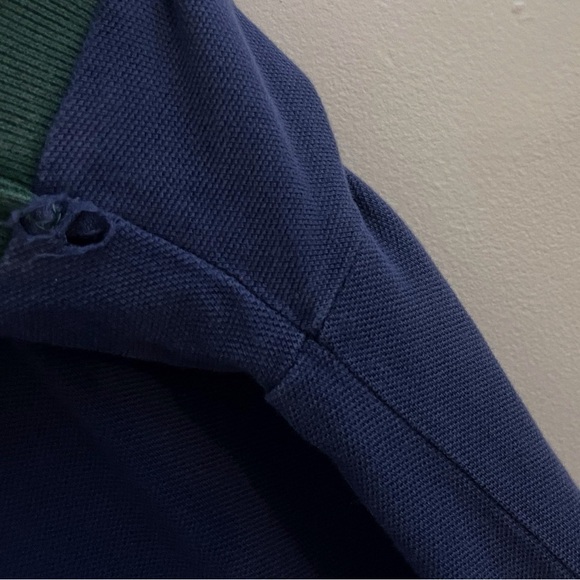 Ralph Lauren Men's Polo Shirt in Navy and Green Preppy Classic Casual School - Picture 7 of 8